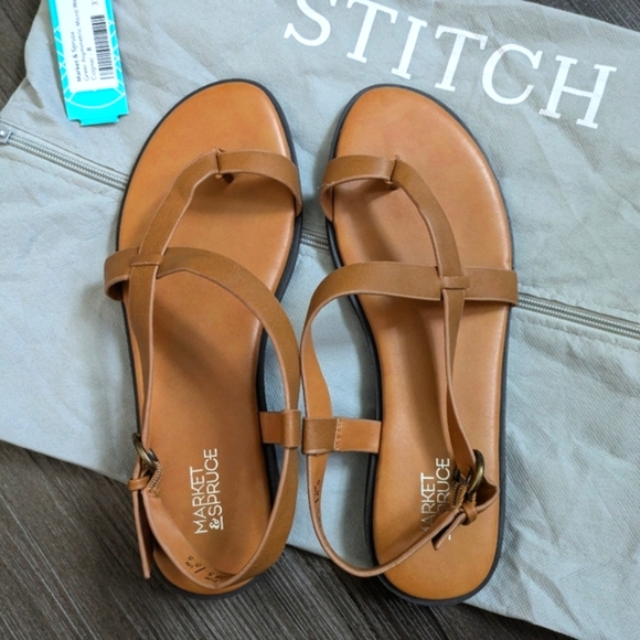 NEW Market & Spruce tan sandals size 8 - Picture 2 of 5